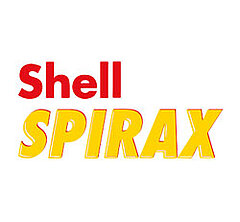 Rot und gelbes "Shell SPIRAX" Logo