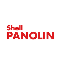 Shell-PANOLIN-Logo mit gelber Muschel-Symbolgrafik und roter Schrift auf hellem Hintergrund.